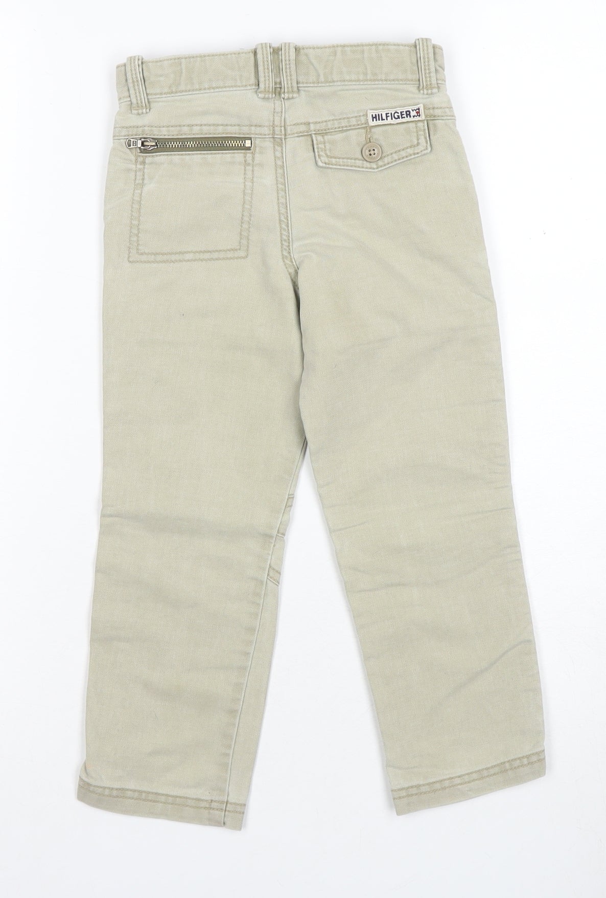 Tommy Hilfiger Boys Beige Straight Jeans, Size 4 Years