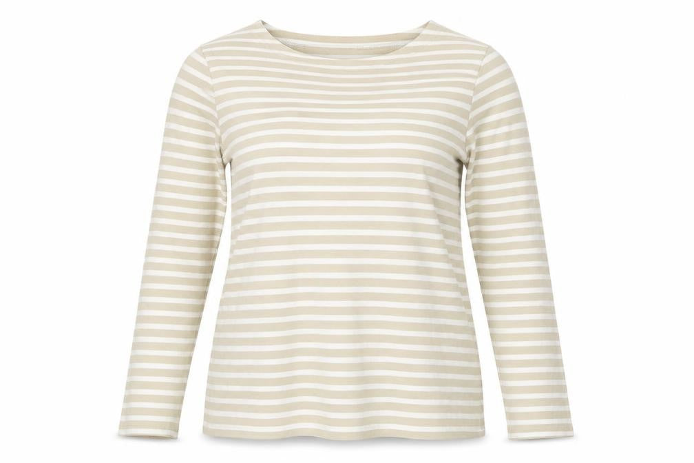 Womens UK Size S Laura Ashley Beige Cotton T-Shirt