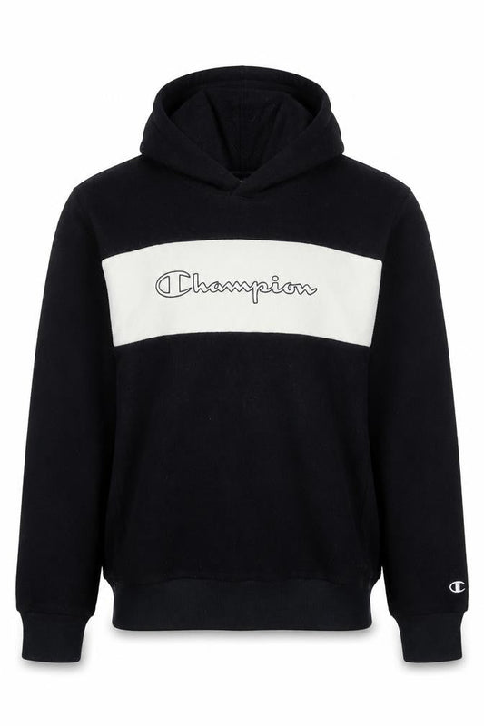 Champion Boys Black Pullover Hoodie - Large, Casual, Logo