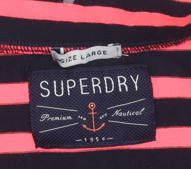 Superdry Women's Multicoloured A-Line Striped Skirt, Size L