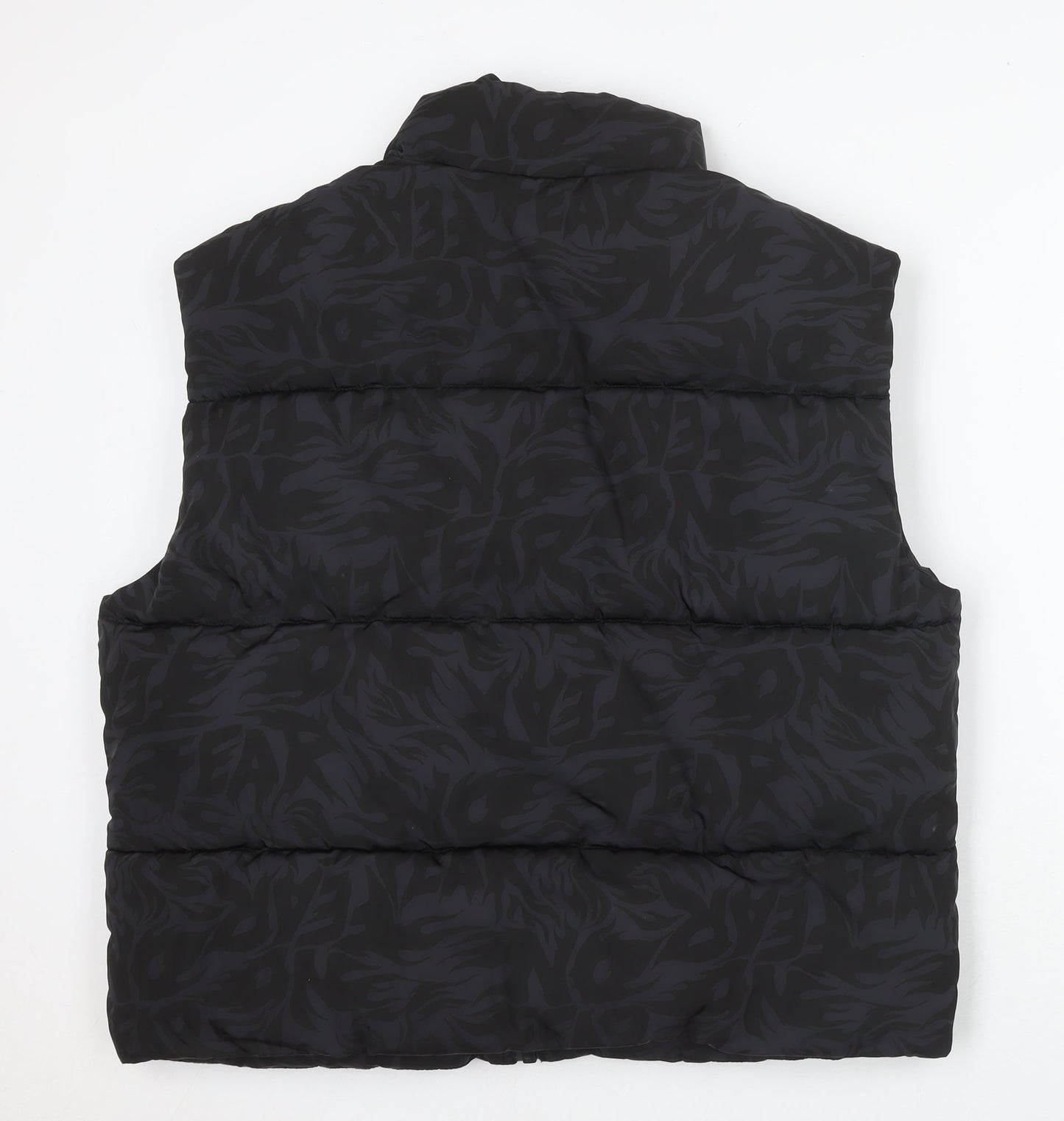 No Fear Men's Black Puffer Waistcoat M