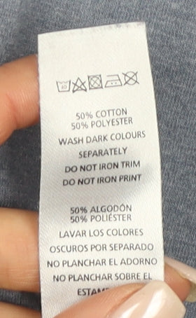 Coca-Cola Blue Unisex T-Shirt Size 8 Casual Wear