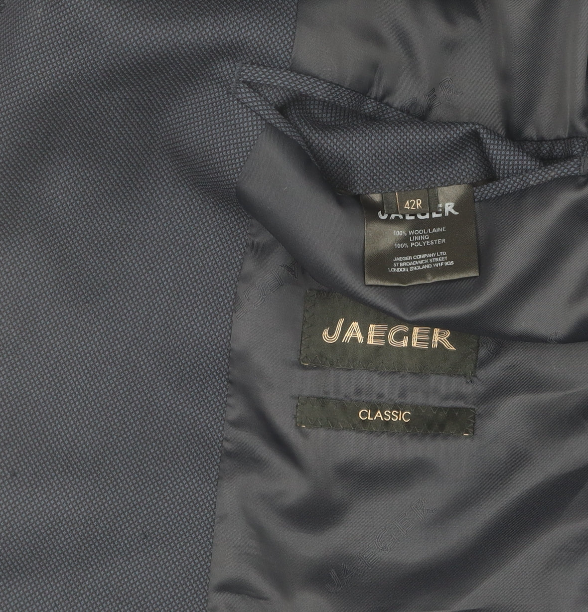 Jaeger Men's Blue Classic Blazer 42R Formal