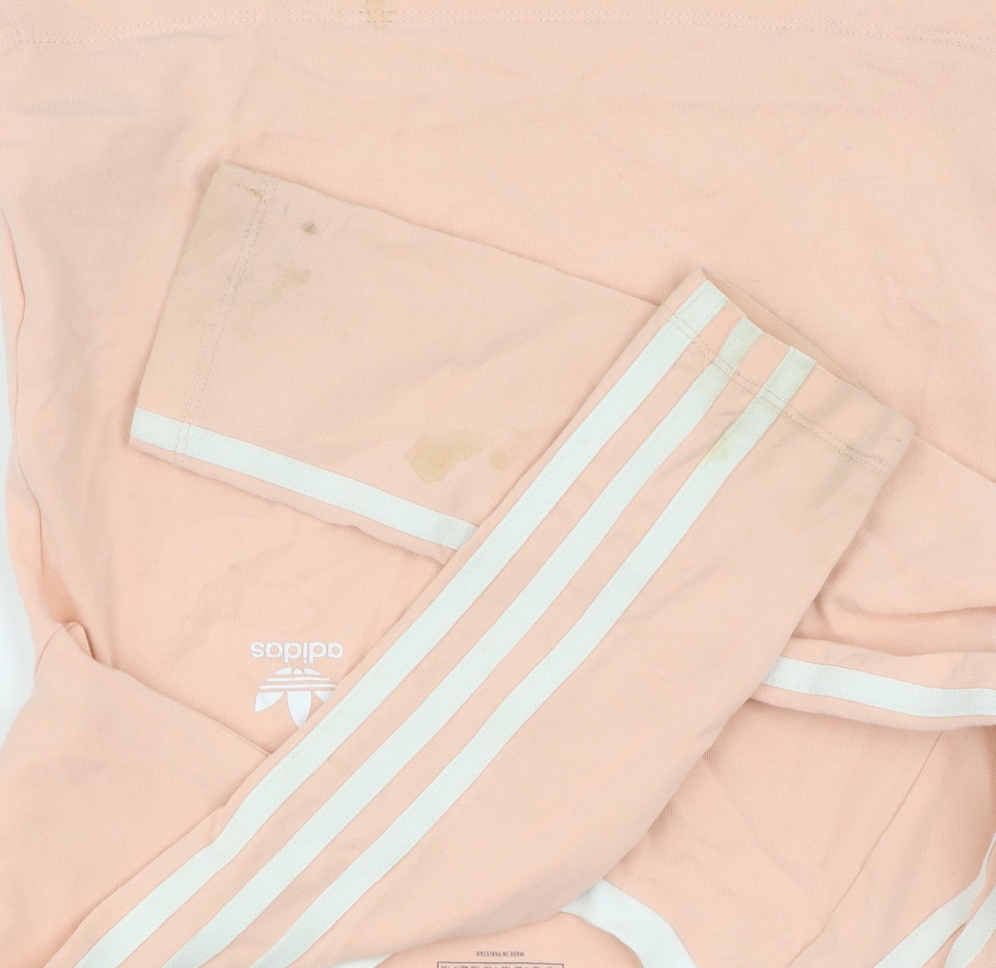 Adidas Girls Pink Cropped T-Shirt, Long Sleeve, Size 7-8