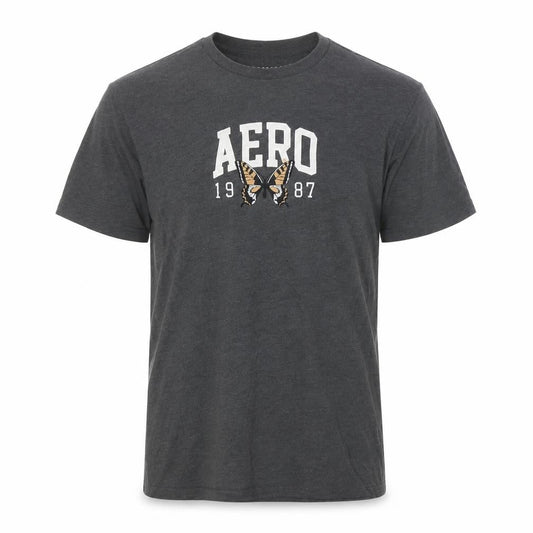 Mens UK Size S Aéropostale Grey  Cotton Blend T-Shirt