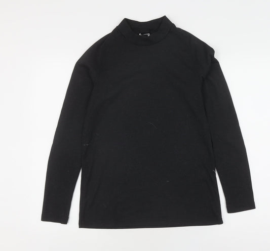 Decathlon Women Black Size 2 Casual Long Sleeve Top