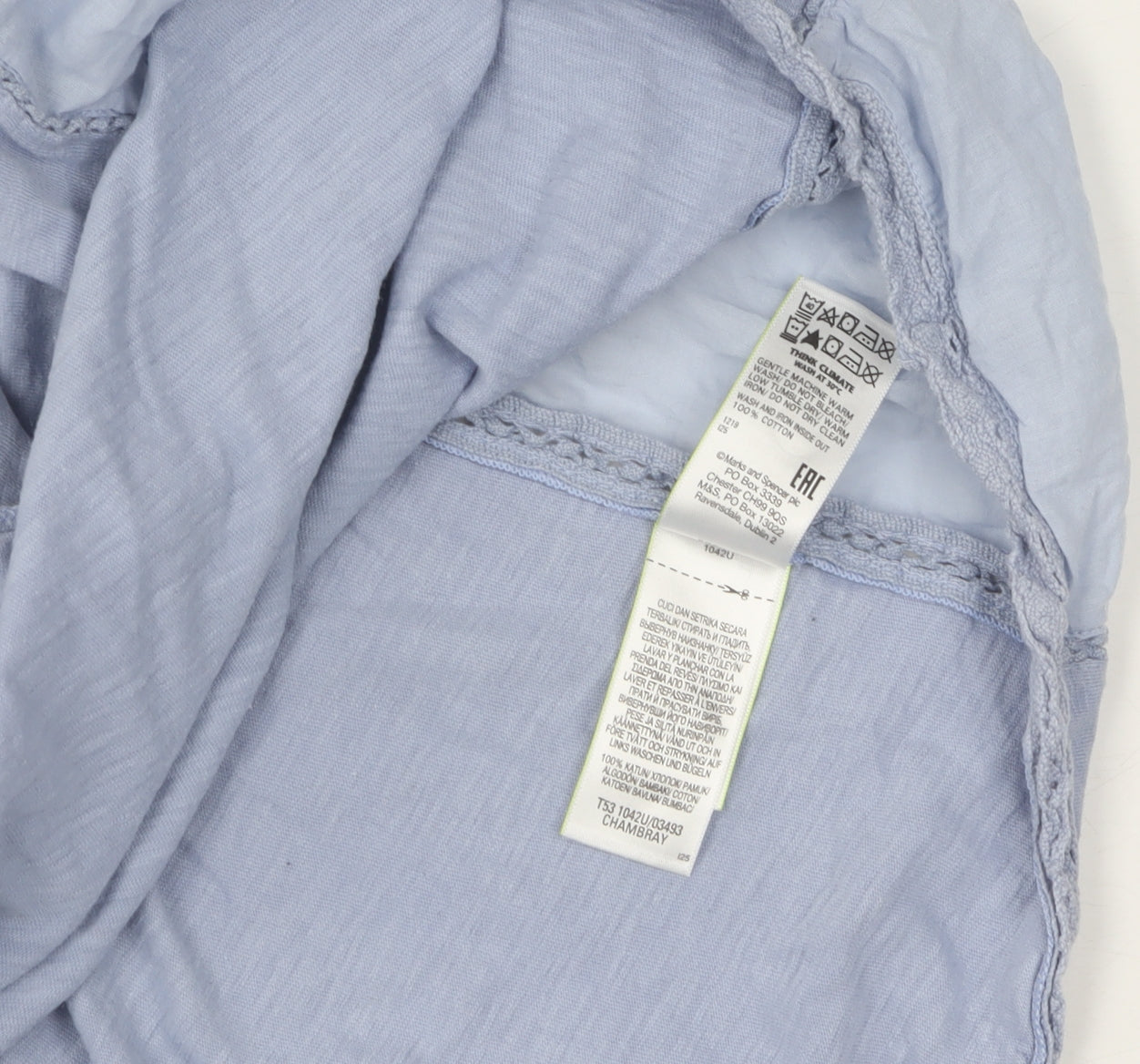 Marks and Spencer Women's Blue Tunic, Size 12, Casual