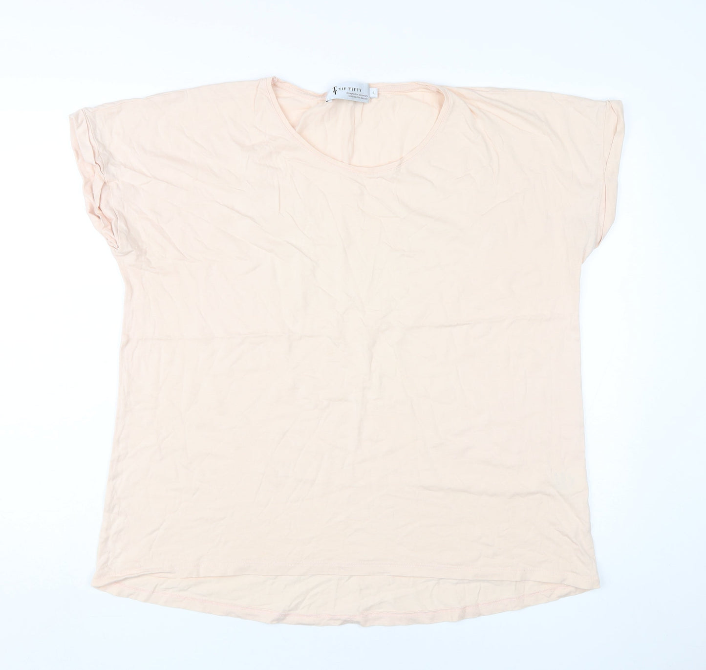 Tif Tiffy Women's Beige L Basic T-Shirt