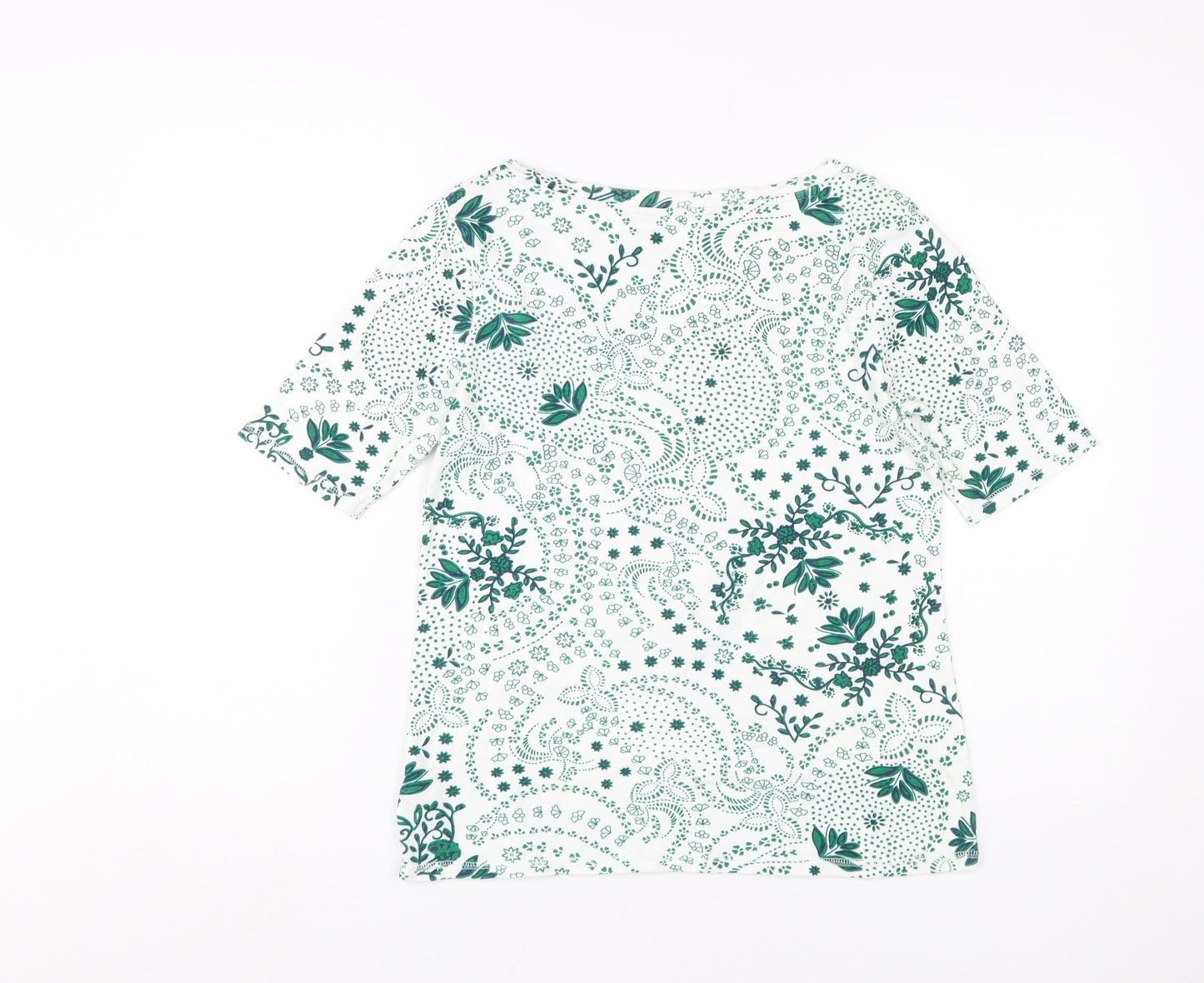 Marks and Spencer Women's Green Floral T-Shirt