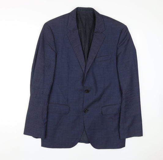 Hugo Boss Men's Blue Blazer, Size 38R, Wool, Classic