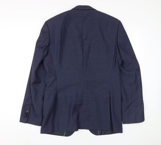 Hugo Boss Men's Blue Blazer, Size 38R, Wool, Classic