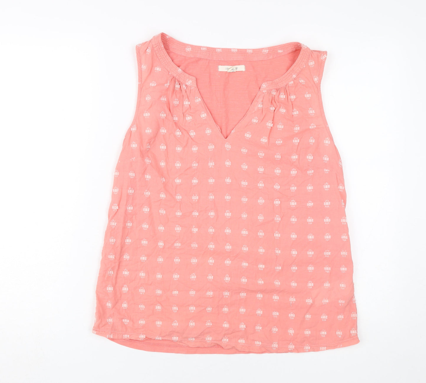 White Stuff Women's Pink Sleeveless Tank Top Size 10