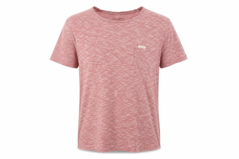 Mens UK Size S Wrangler Red  Cotton T-Shirt