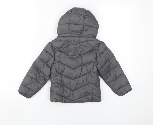 SoulCal & Co Girls Grey Puffer Jacket 2-3 Years
