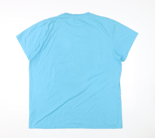 Pierre Cardin Men's Blue 3XL Short Sleeve T-Shirt