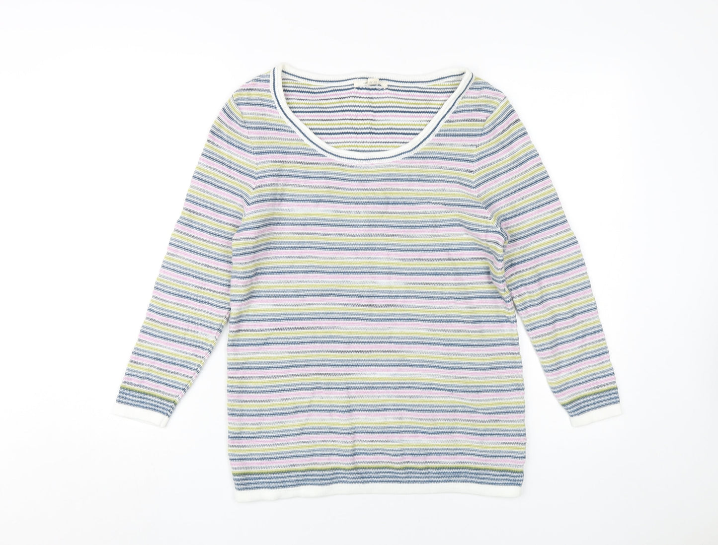 White Stuff Women's Multicoloured Striped Pullover Size 10