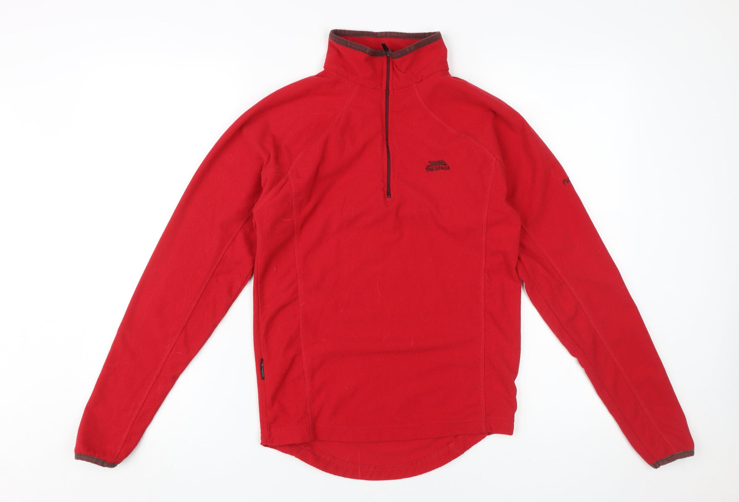 Trespass Red XS Unisex Fleece 1/4 Zip Sweatshirt