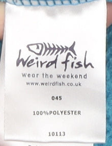 Weird Fish Women's Blue Fleece Jacket Size 8 - Autumn Casual