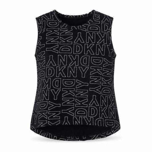 Womens UK Size 6 DKNY Black Cotton Blend Tank