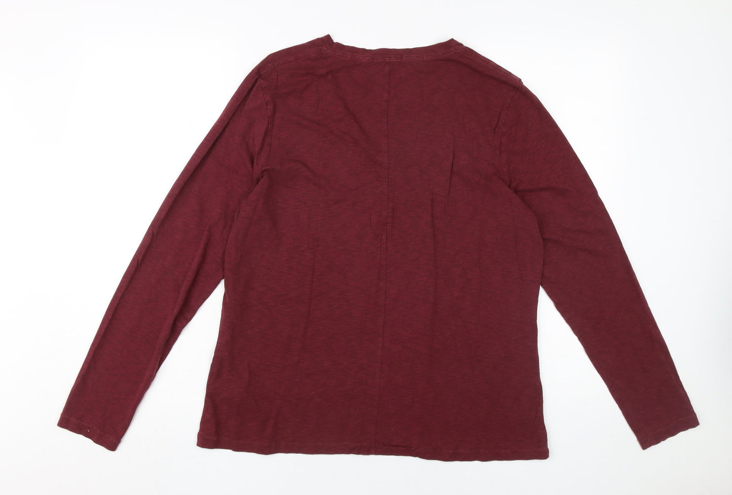 Superdry Women's Red Long Sleeve V-Neck T-Shirt