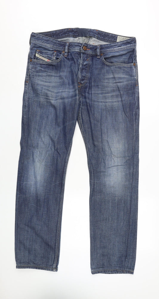 Diesel Men's Blue Straight Jeans Size 32