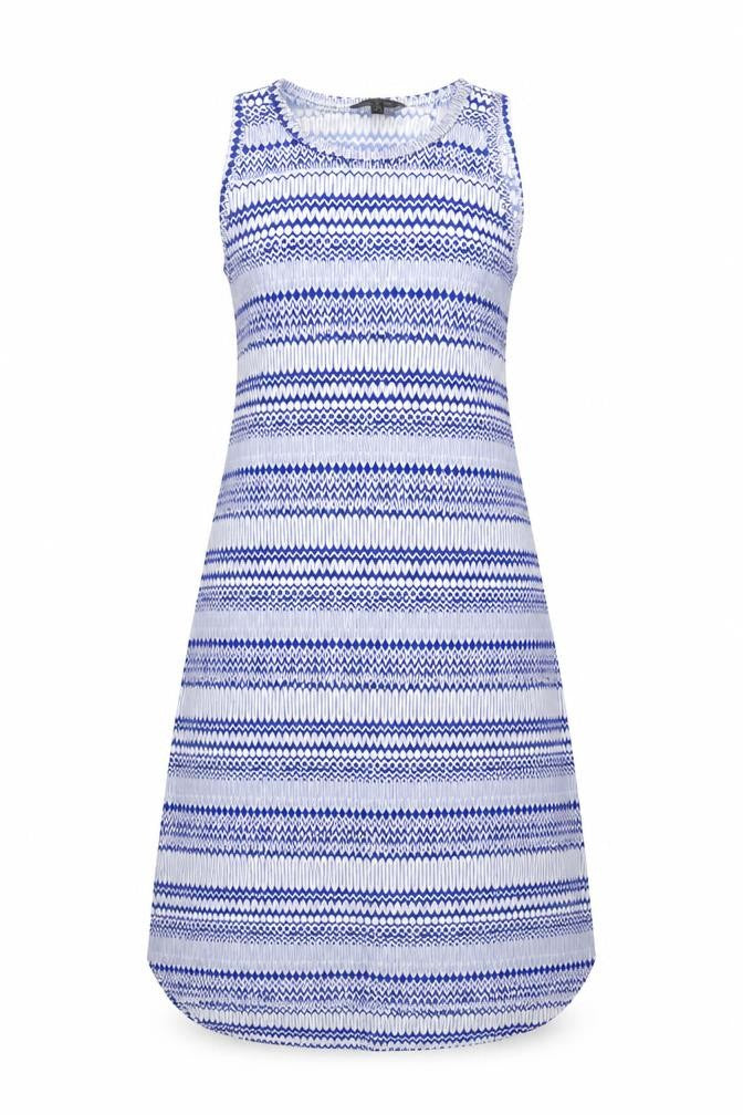 Banana Republic Women's Blue Geometric Tank Dress L