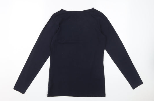 Tommy Hilfiger Women's Black Long Sleeve Sequin T-Shirt, M