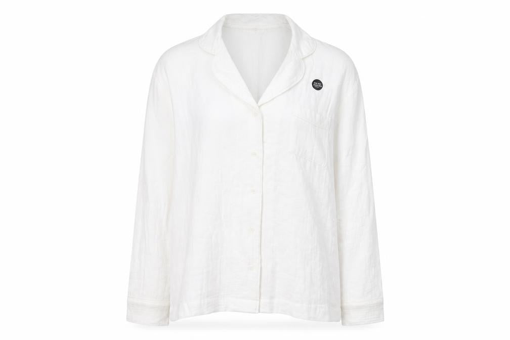 Marks and Spencer Women's White Pyjama Top, Size 6