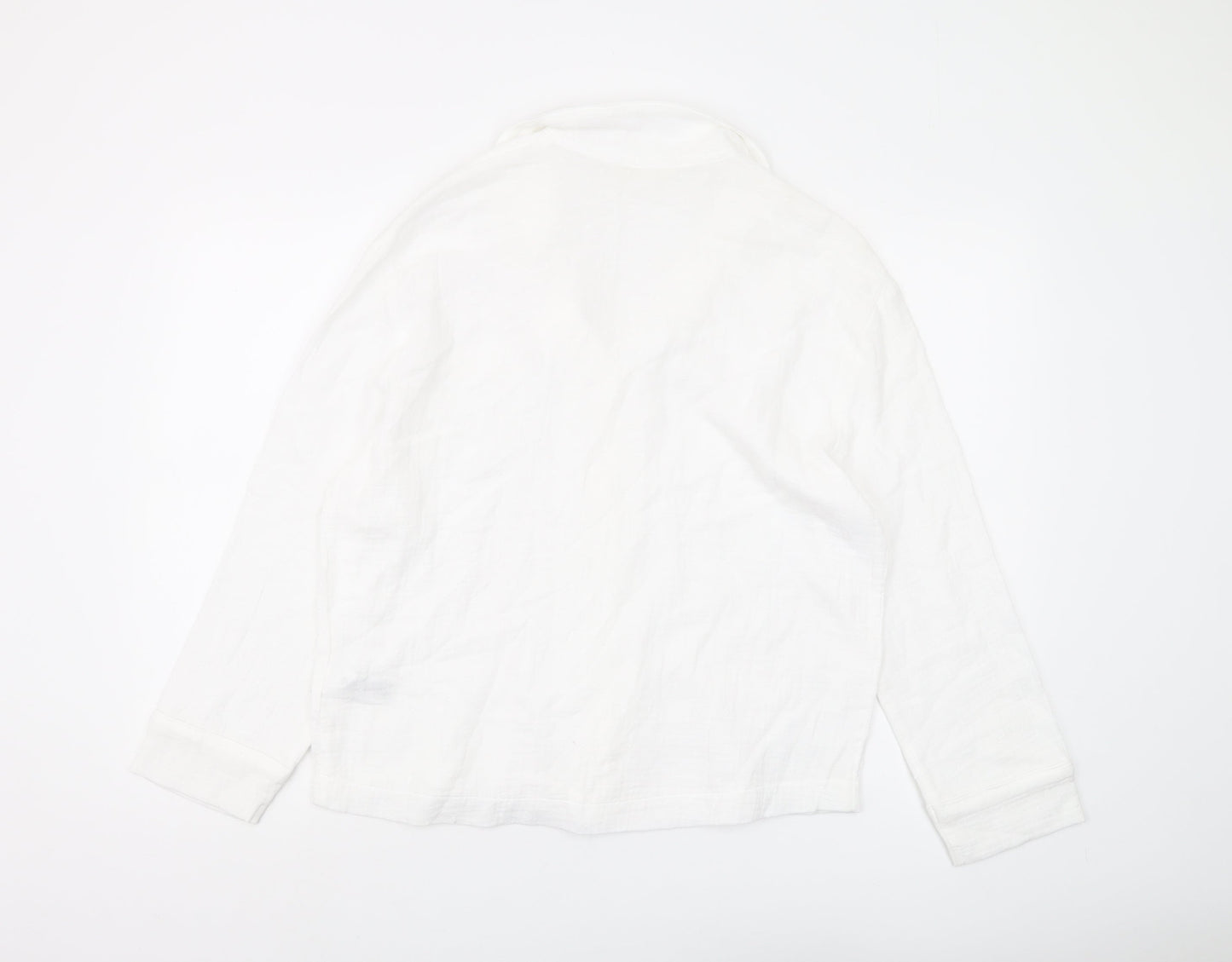 Marks and Spencer Women's White Pyjama Top, Size 6