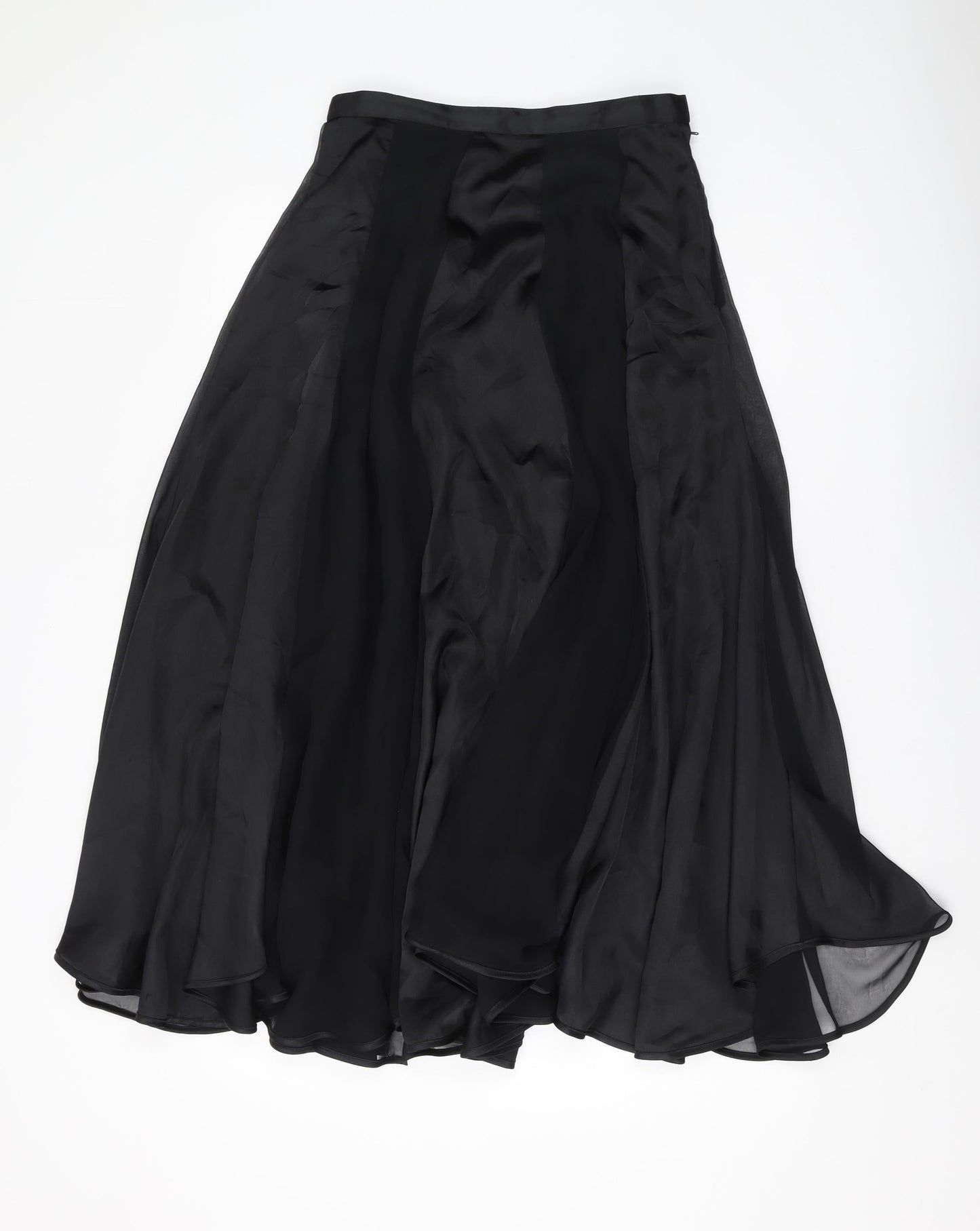 Frank Usher Women's Black Flare Midi Skirt UK 36