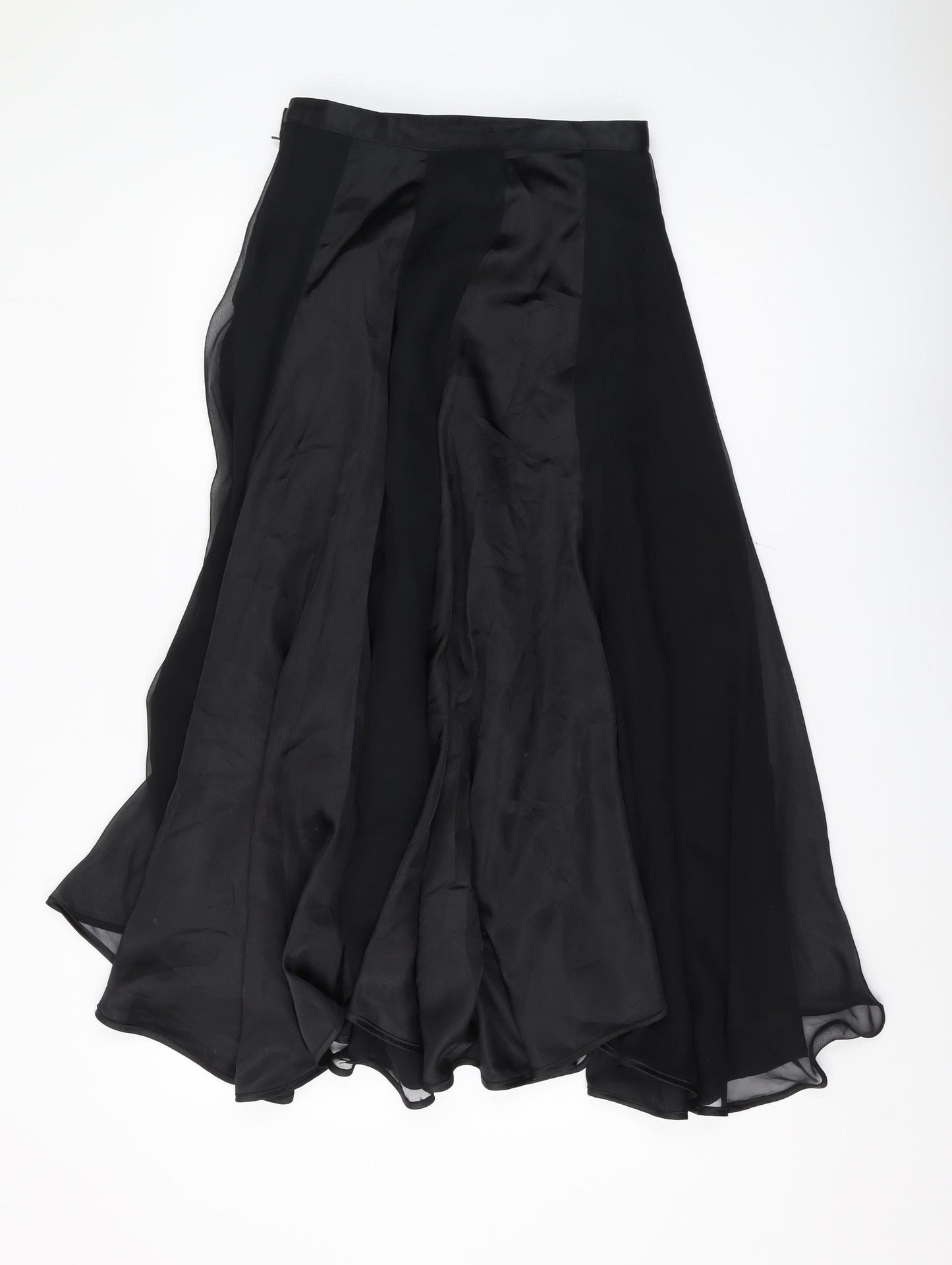 Frank Usher Women's Black Flare Midi Skirt UK 36