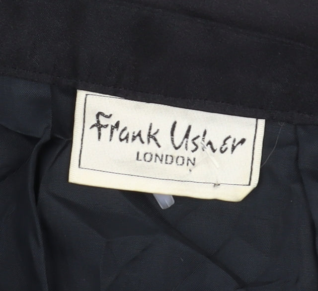 Frank Usher Women's Black Flare Midi Skirt UK 36