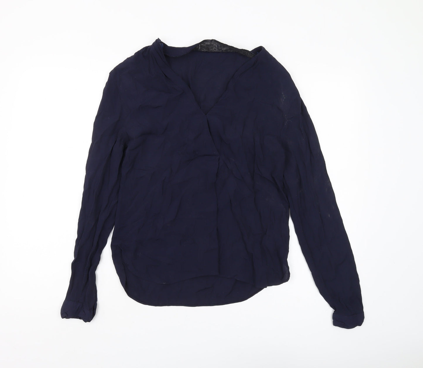Warehouse Women's Blue V-Neck Blouse Size 8