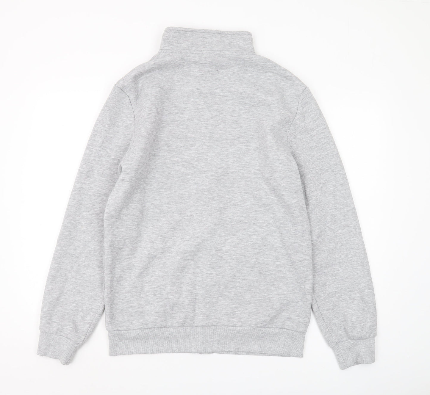 Bekkin Men's Grey Full Zip Sweatshirt M - Lined Logo