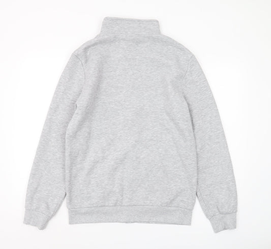 Bekkin Men's Grey Full Zip Sweatshirt M - Lined Logo