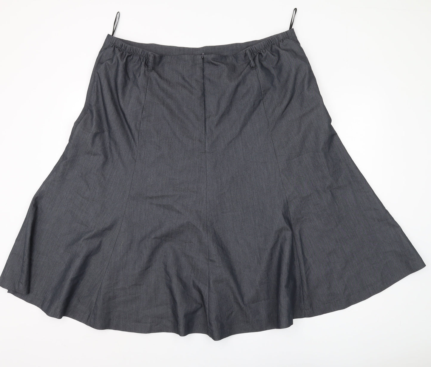 Damart Women's Grey A-Line Knee Length Skirt Size 24