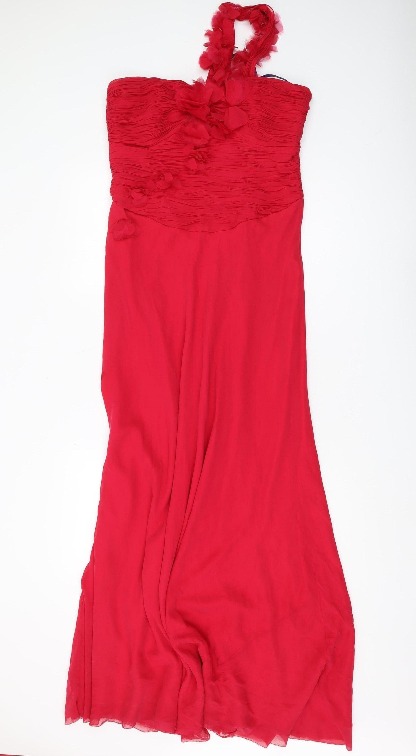 Ben de Lisi Women's Red Halter Maxi Dress - Size 12
