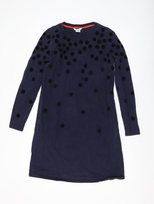 Boden Women's Blue Polka Dot Shift Dress Size 10