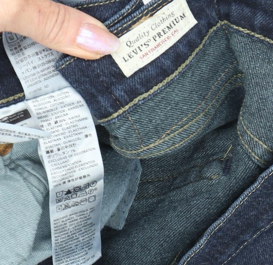 LEVI'S Men's Blue Straight Jeans W36-L32 Regular Fit