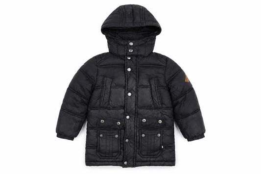 Joules Boys Black Hooded Puffer Jacket 5 Years