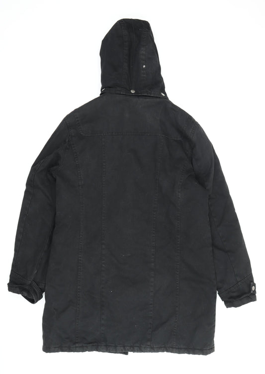 Dorothy Perkins Women's Black Parka Jacket Size 14
