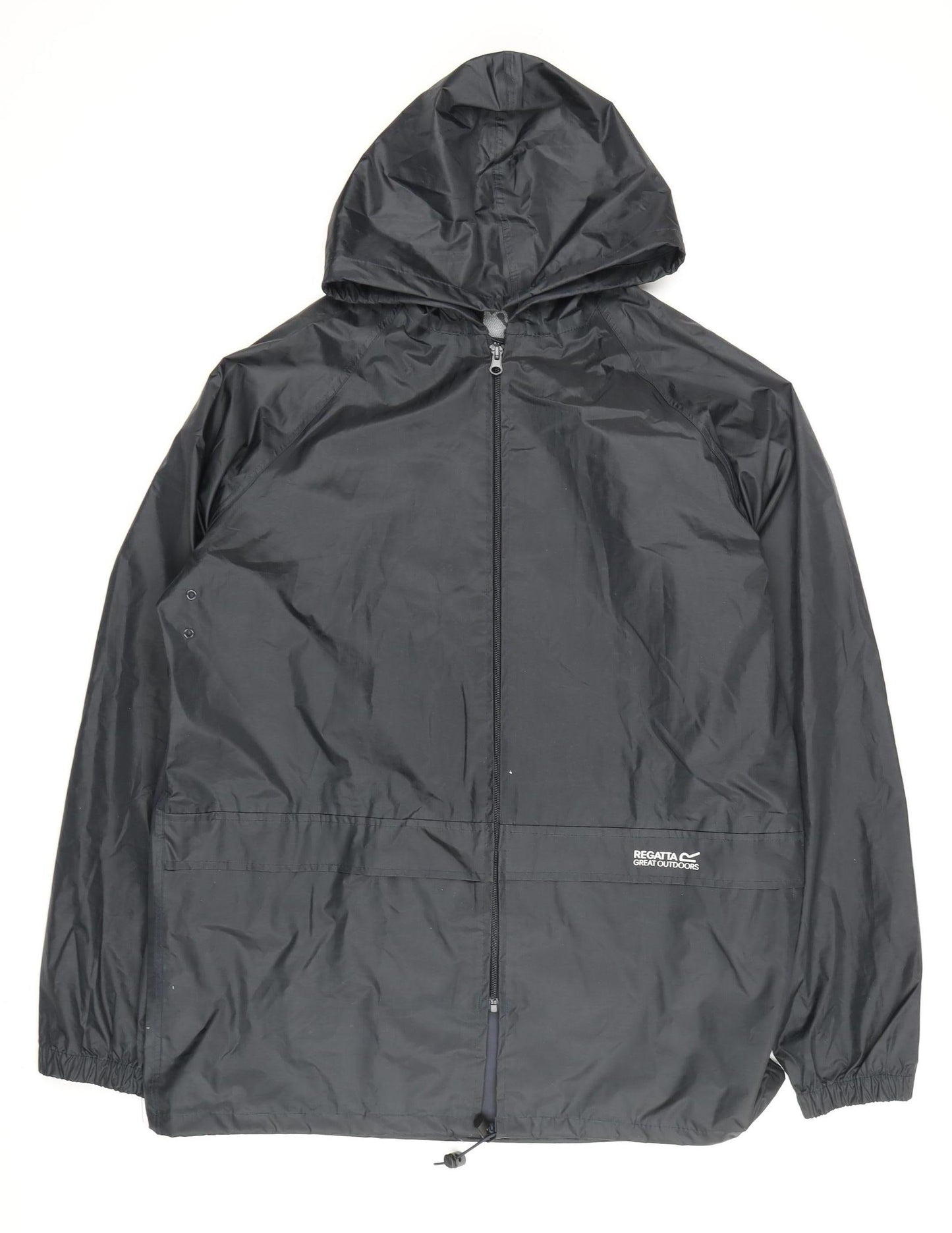 Regatta Men's Black XL Hooded Waterproof Windbreaker