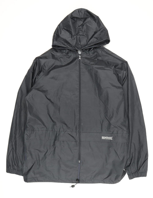 Regatta Men's Black XL Hooded Waterproof Windbreaker