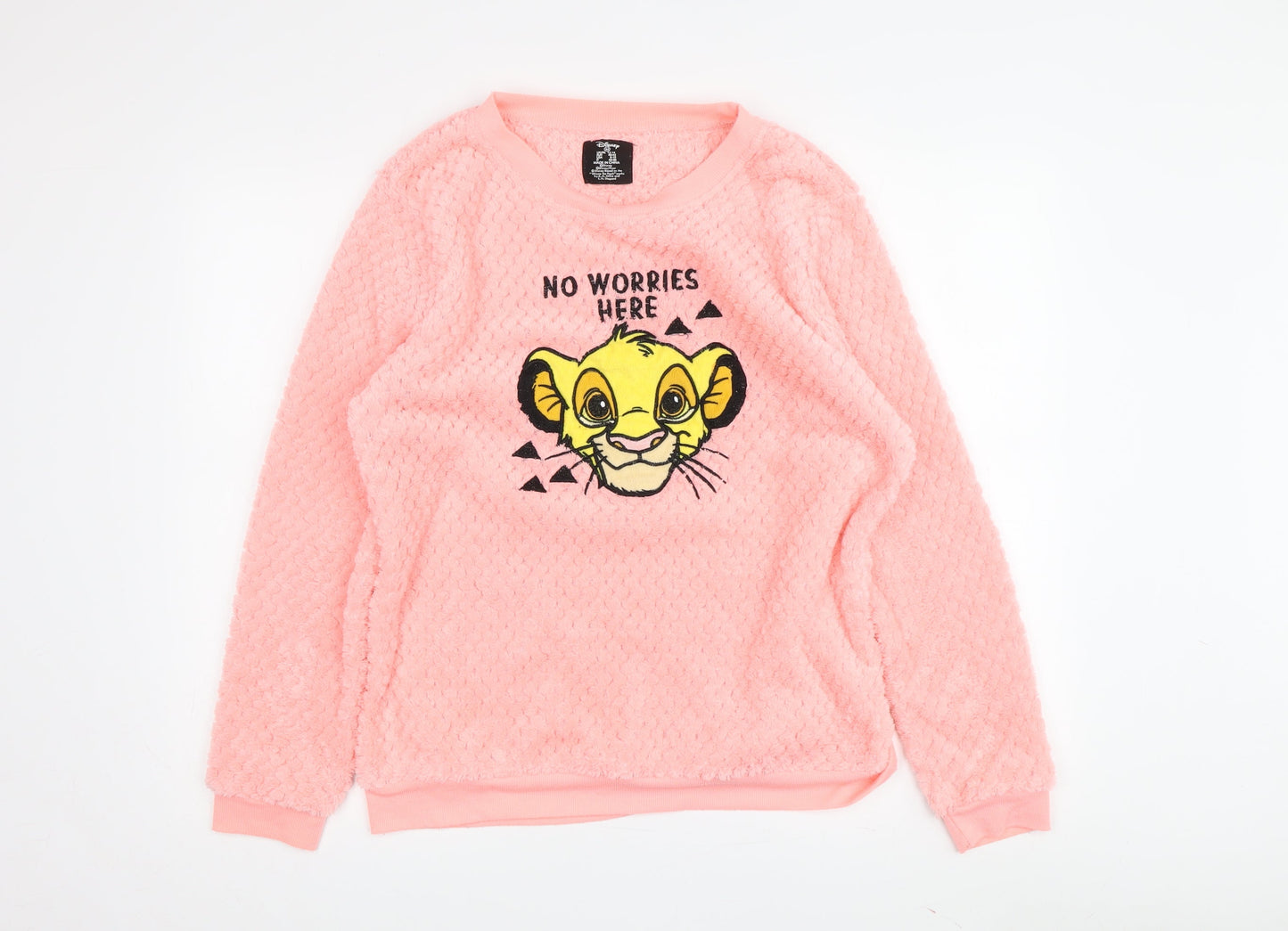 Disney Women's Pink Pullover Sweatshirt M Simba Graphic