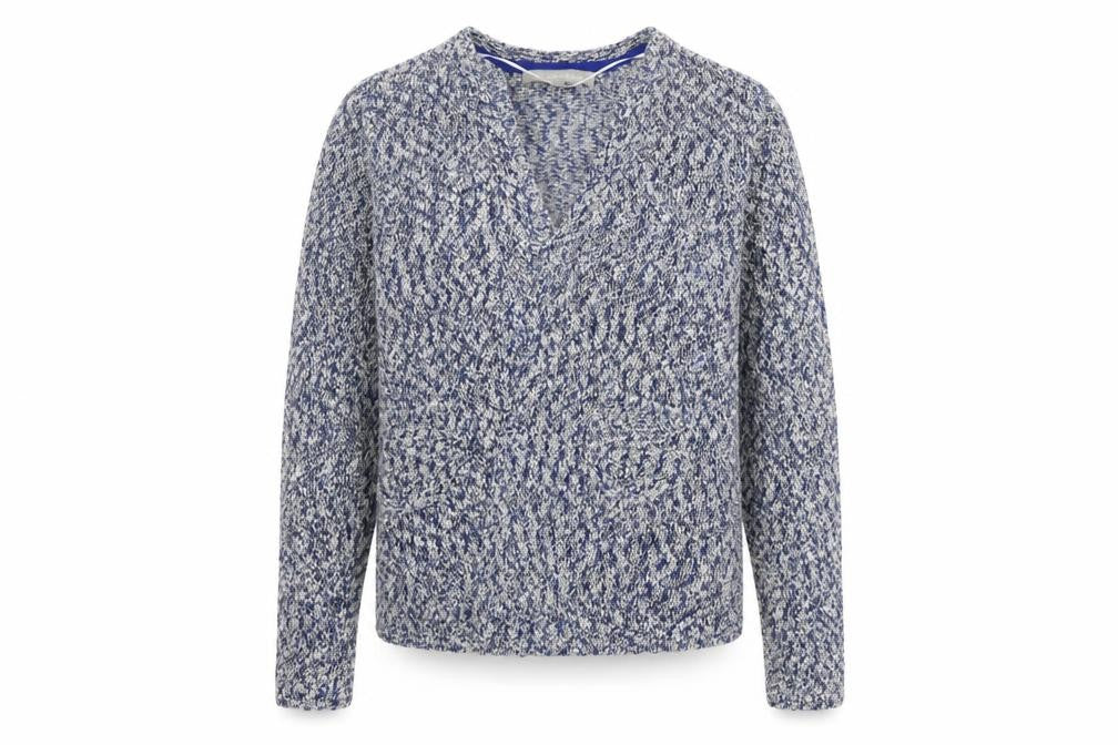 Womens UK S Regular Fenn Wright Manson Blue Cardigan Chunky-Knit