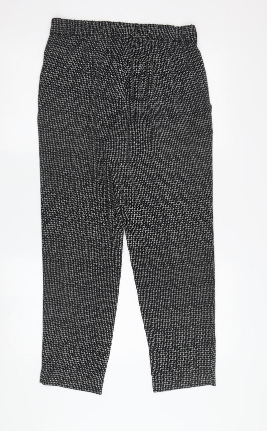 H&M Women's Black Cropped Trousers Size 8