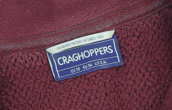 Craghoppers Women's Red Fleece Jacket, Size 10, Autumn/Winter