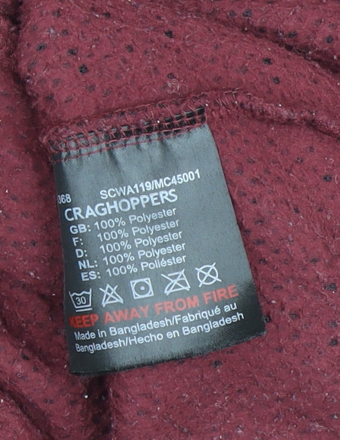 Craghoppers Women's Red Fleece Jacket, Size 10, Autumn/Winter