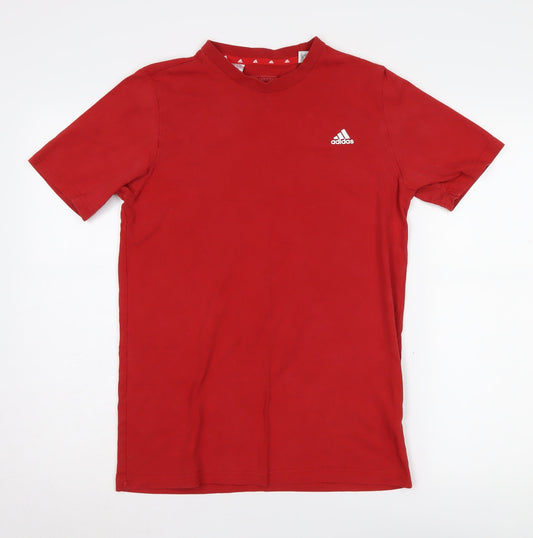 Adidas Boys Red T-Shirt, 16 Years, Casual Gym Style