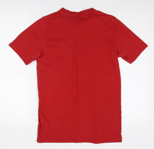 Adidas Boys Red T-Shirt, 16 Years, Casual Gym Style